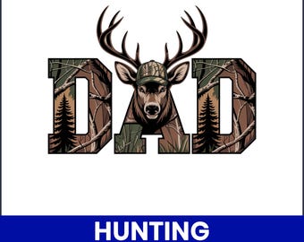 Hunting Dad PNG, Father's Day Deer Clipart (Digital Download)