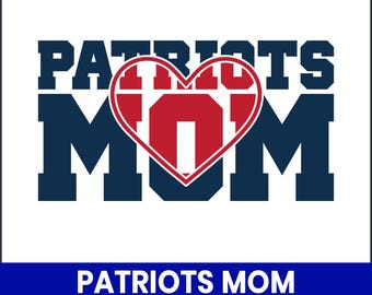 Patriots Mom SVG, USA Flag Design (Digital Download)