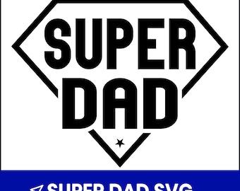 Super Dad SVG, Father's Day Hero, Comic Style Clipart (Digital)
