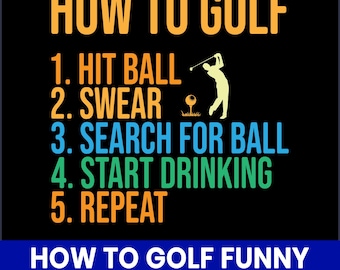 File SVG divertenti per golfisti, design umoristico per magliette da golf (file digitali)