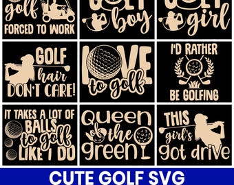 Golf Quotes SVG Bundle, Girly Graphics, Playful Designs (Digital Download)