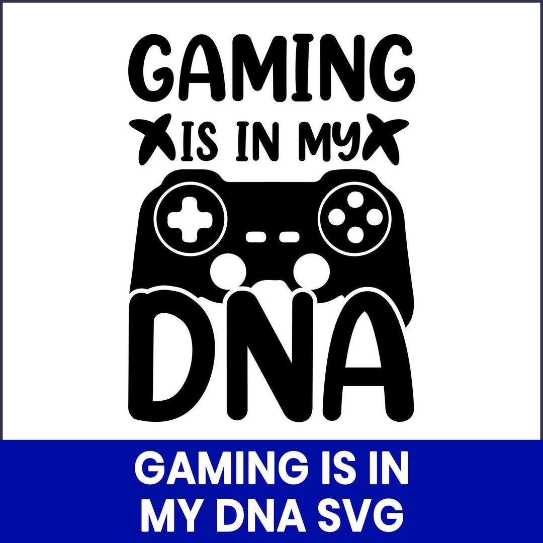 Gaming DNA SVG, Gamer Shirt Clipart, Controller Design (digital ...
