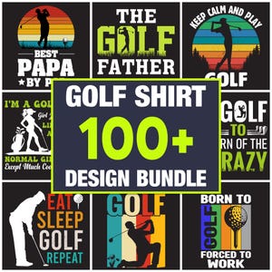 Golf T-Shirt Design: 100+ Golf PNG, Golf SVG, Lustige Golf Clipart, Golf Vektor, Golfer-Shirt-Design, Retro Golf PNG, Golfliebhaber-Sublimation