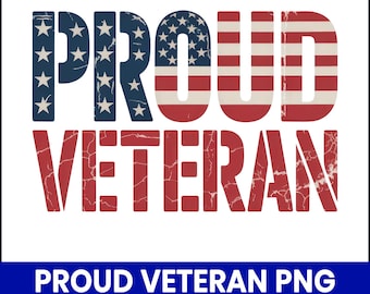 Stolze veteranen amerikanische Flagge PNG, militärische Sublimation (digitaler Download)