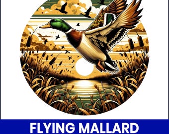 Flying Mallard Duck PNG, Wildlife Sublimation Art (Digital Download)