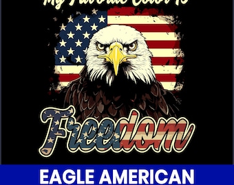 American Eagle T-shirt, png, patriottische vlag van de VS (digitale download)
