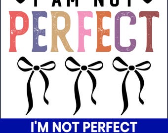 Non sono imperfetta PNG, clipart motivazionale sull'amor proprio (download digitale)