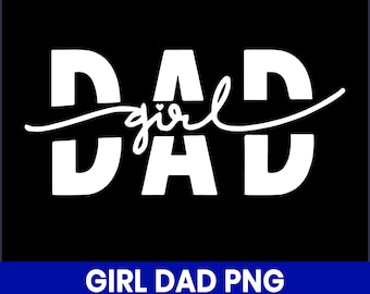 Imagen PNG de una niña y su papá, diseño para sublimación del Día del Padre (descarga digital)