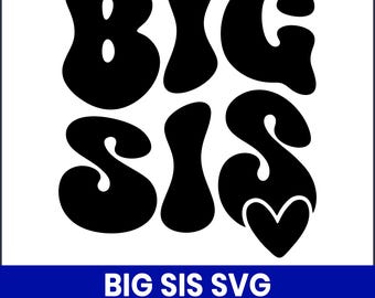 Big Sis SVG Cut File, Matching Family Shirt, Baby Reveal (Digital Download)