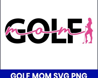 Grafica SVG per magliette da golf per la festa della mamma (download digitale)