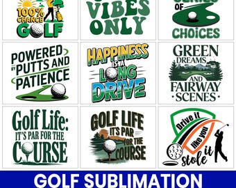 Funny Golf Quotes PNG Bundle, Golf Shirt Designs (Digital Download)