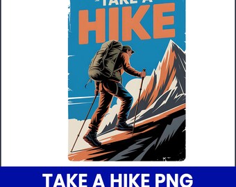 Imágenes PNG de senderismo retro, imágenes prediseñadas de naturaleza vintage (descarga digital)