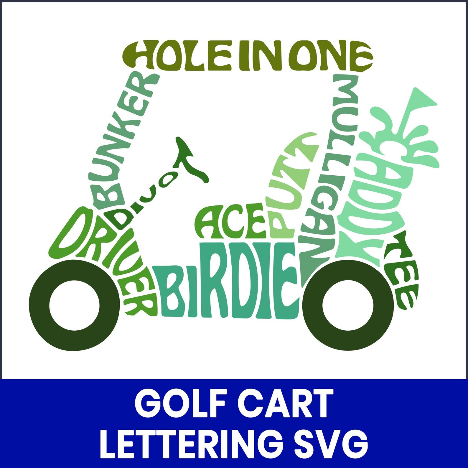 Golf Cart Lettering SVG, Funny Golf Quotes Clipart (digital Download ...