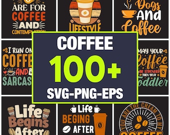 Coffee Lover PNG Clipart Bundle, Commercial Use (svg, png, eps, dxf)