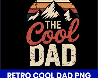 Retro Dad PNG, 70s Style Sublimation Design (Digital Download)