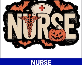 Halloween Nurse PNG, Spooky Medical Clipart (300 DPI)