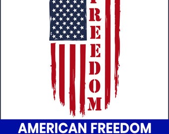 American Freedom Flag SVG, Patriotic Design (Digital Files)