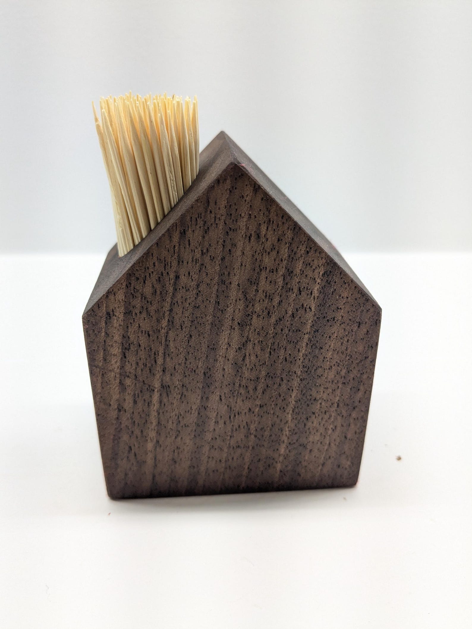 Modern Walnut Toothpick Holder – Minimalist Wooden House Design. - Etsy