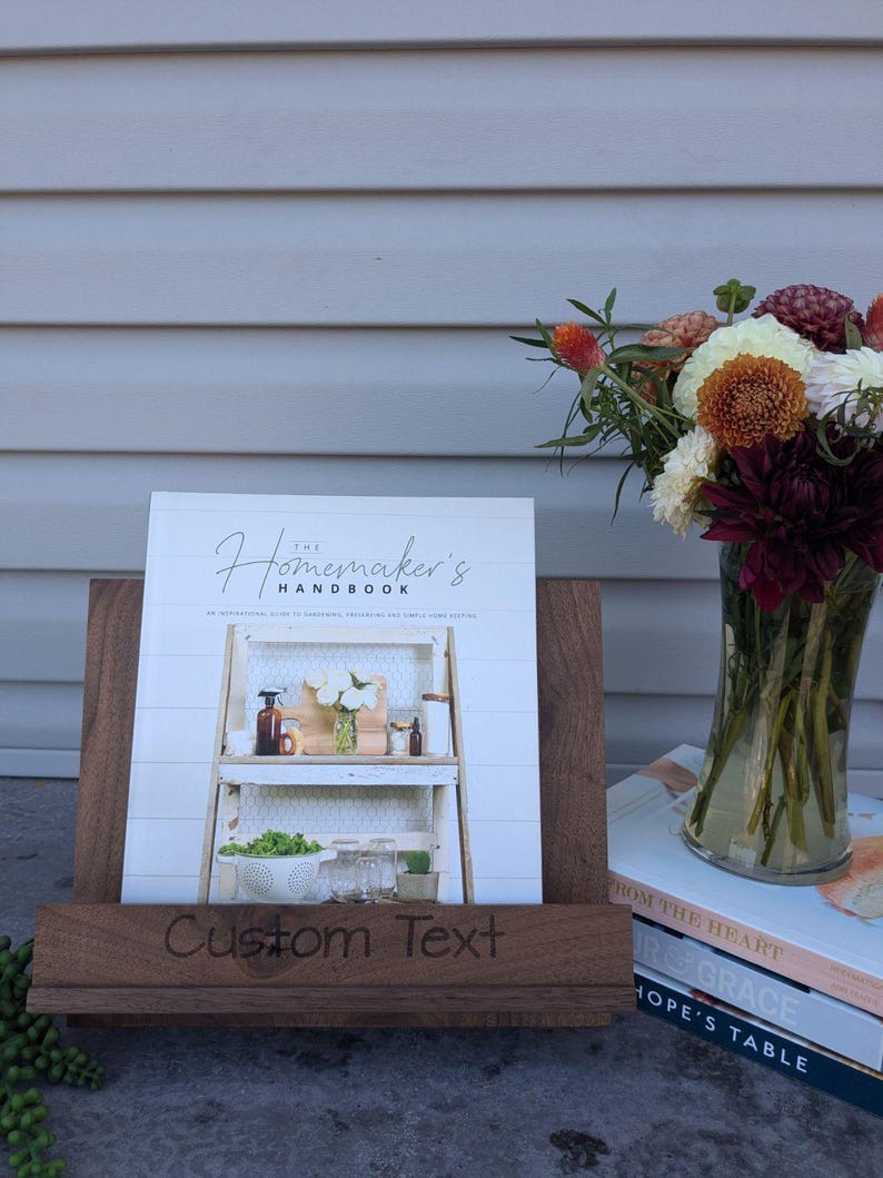 Handmade Wooden Cookbook Stand Etsy
