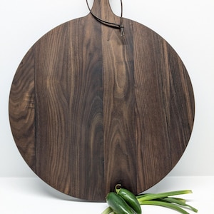 Handmade Wooden Round Charcuterie Board Walnut