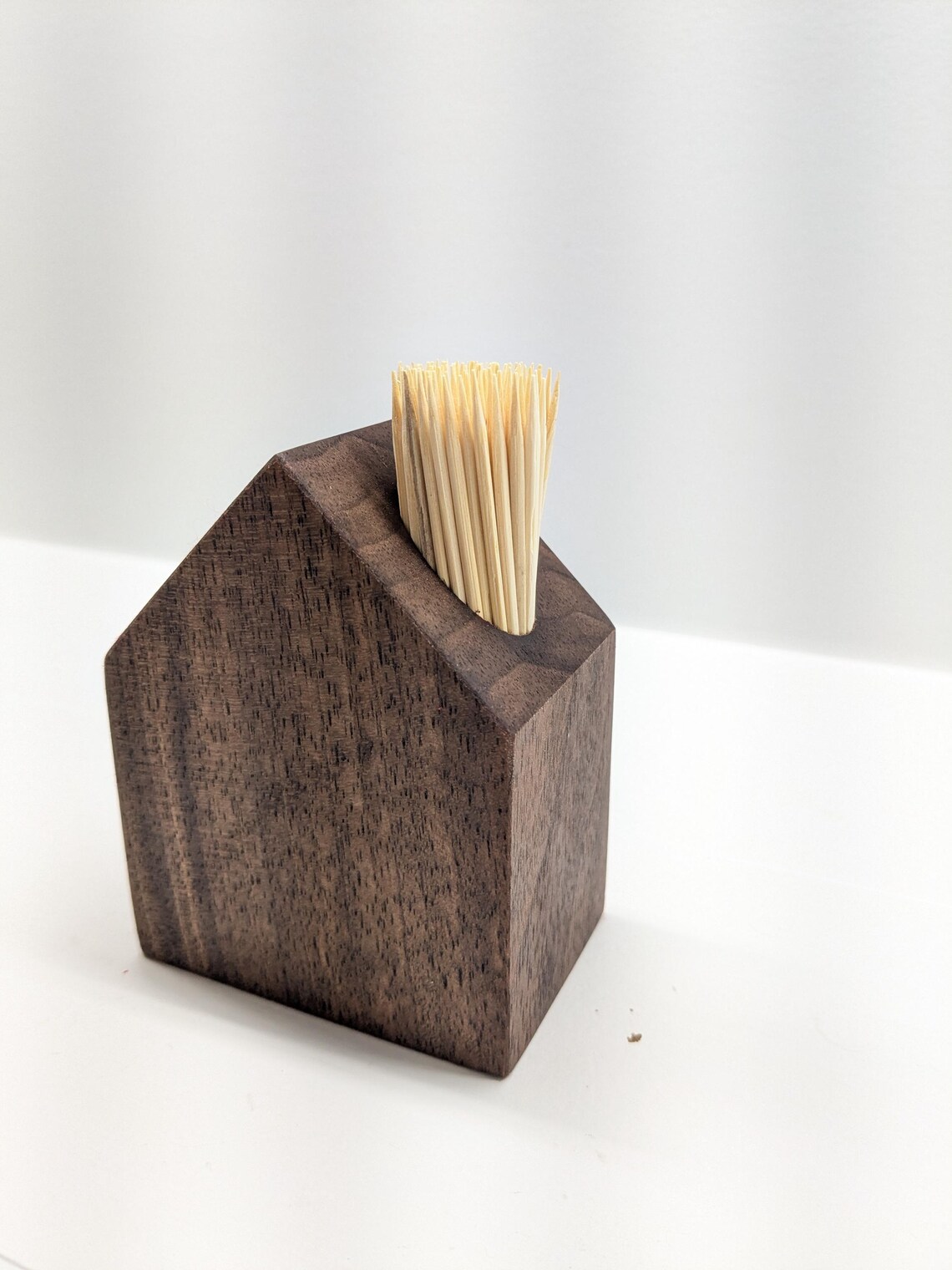 Modern Walnut Toothpick Holder – Minimalist Wooden House Design. - Etsy