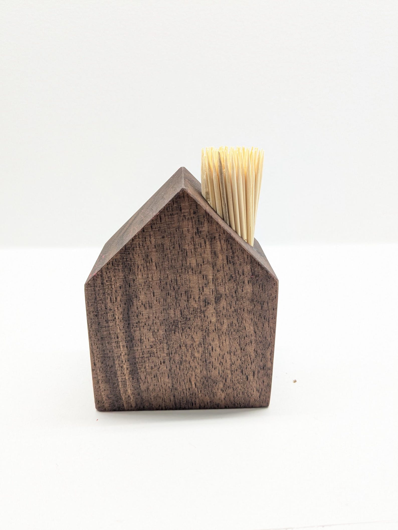 Modern Walnut Toothpick Holder – Minimalist Wooden House Design. - Etsy