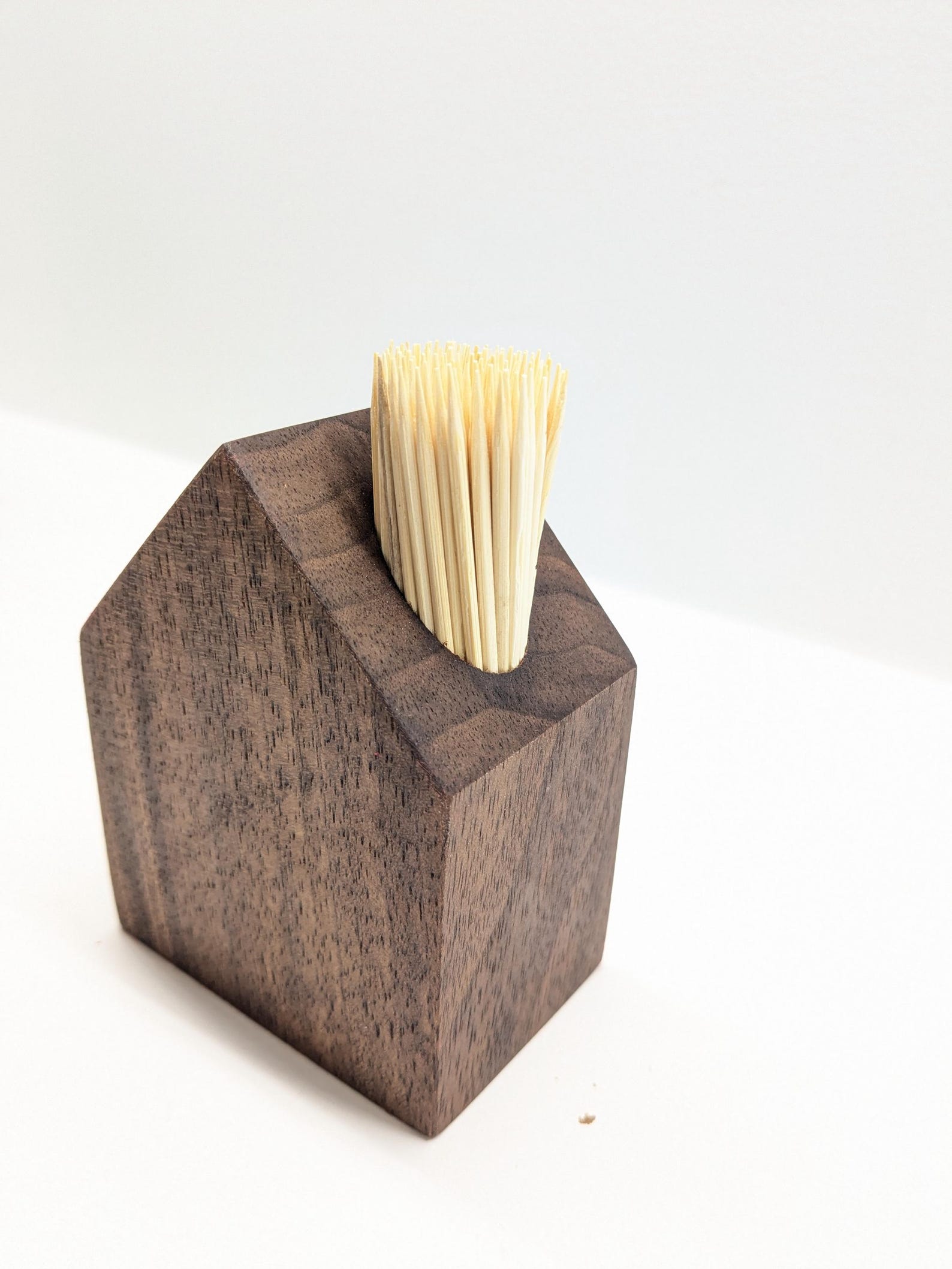 Modern Walnut Toothpick Holder – Minimalist Wooden House Design. - Etsy