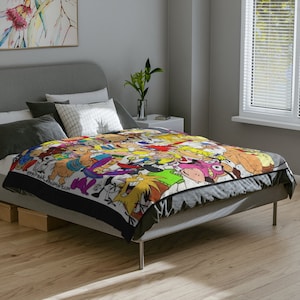 90's Cartoon Velveteen Minky Blanket