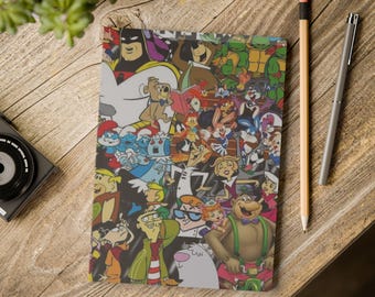 Classic Cartoon Characters Notebook softcover A5 | Retro Hanna Barbera mashup
