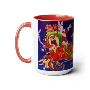 A Looney Christmas  Two-Tone Coffee Mugs, 15oz