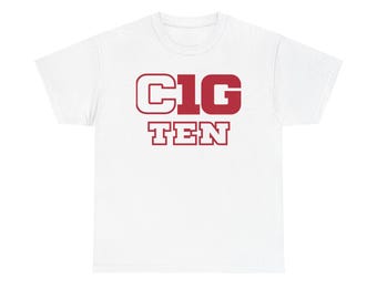 Hoosiers Football Tee – Cignetti CIG TEN Logo, Unisex Cotton