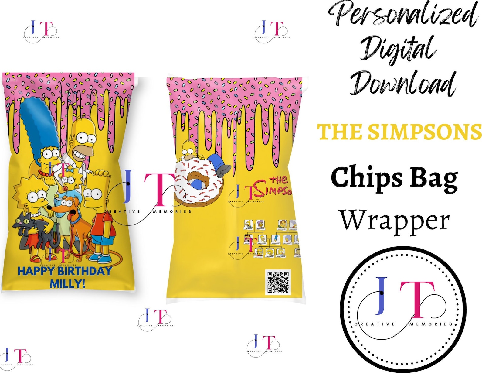 The Simpsons Chip Bag Template, the Simpsons Chips Wrapper ...