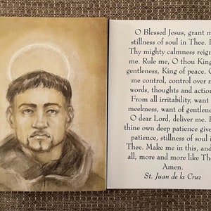 St. Juan de la Cruz (John of the Cross) Prayer Cards