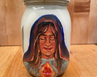 Immaculate Heart of Mary Candle Luke 1:38