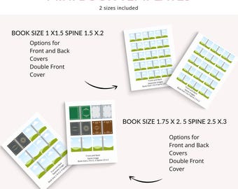 Mini modèles de couverture de livre, livres miniatures, décoration d'étagère, journal de lecture de petits livres, livres TBR pour bocaux, modèles modifiables sur toile, petits livres à faire soi-même