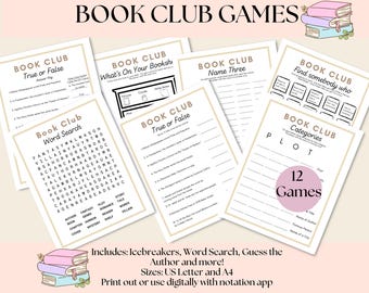 Book Club Games with  Group Games. Perfect for:  Book lovers, Discussion Groups for Book Club , Ladies Night, Host Games for Parties