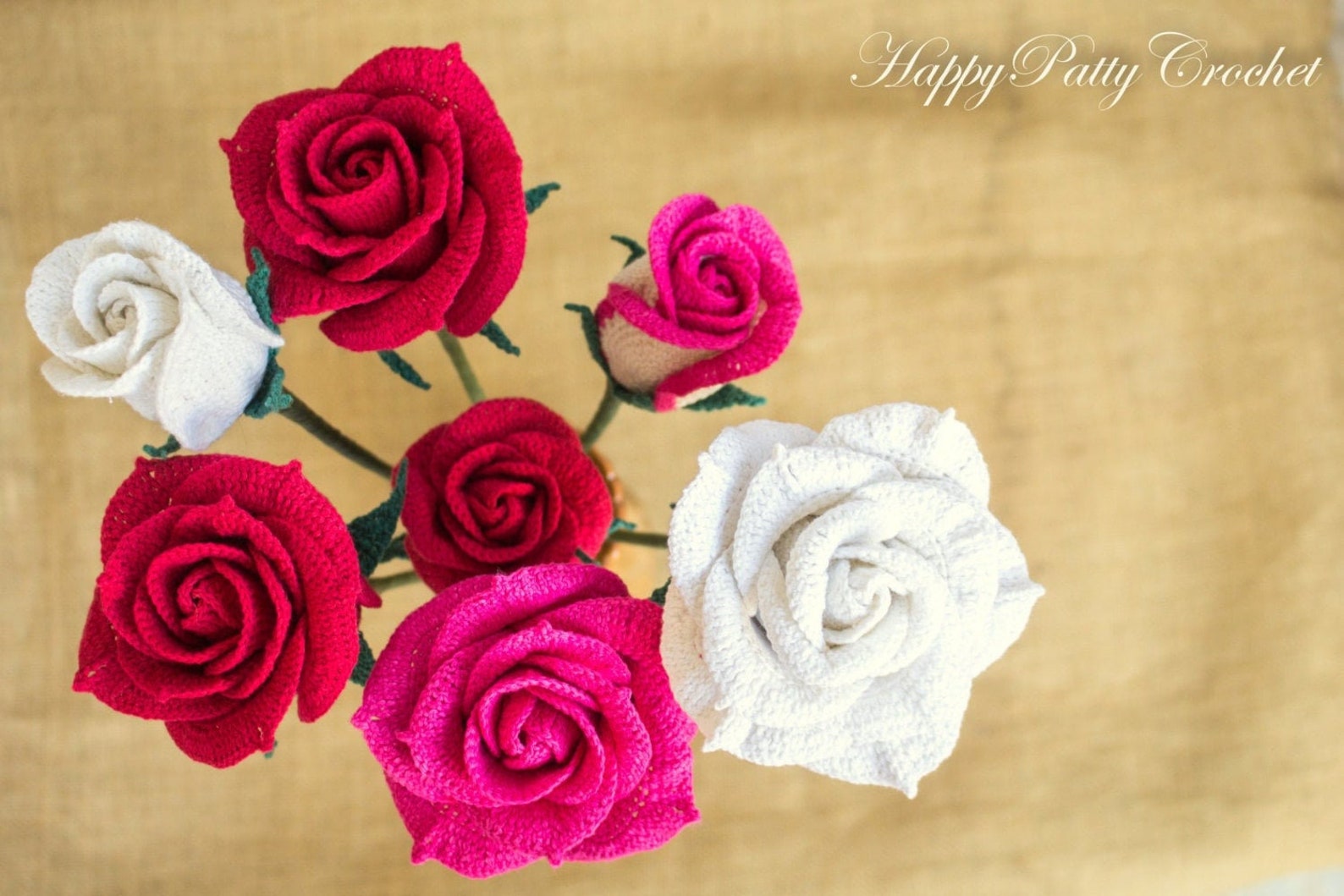 Crochet Flower PATTERNS BUNDLE Crochet Rose Patterns for Bouquet, Decoration, Hair and Brooches ...