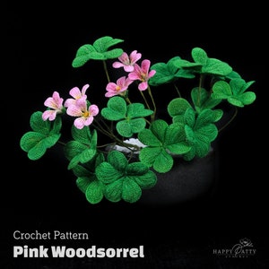 Crochet Pink Woodsorrel Flower Pattern - Crochet Pattern for Oxalis Debilis Plan