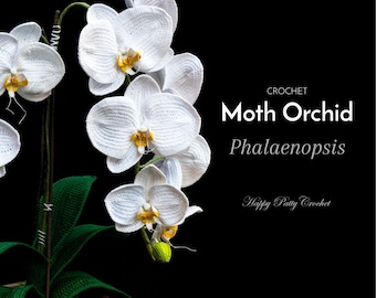 Crochet Phalaenopsis Orchid Pattern – Elegant Flower for Bouquets & Decor (PDF Pattern)