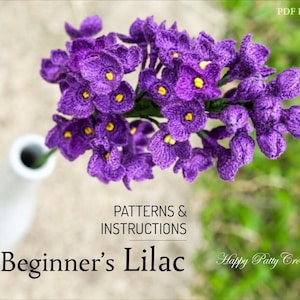 Crochet Lilac Flower Pattern for Beginners - Easy DIY Lilac Branch Tutorial for Wedding Bouquets & Home Decor