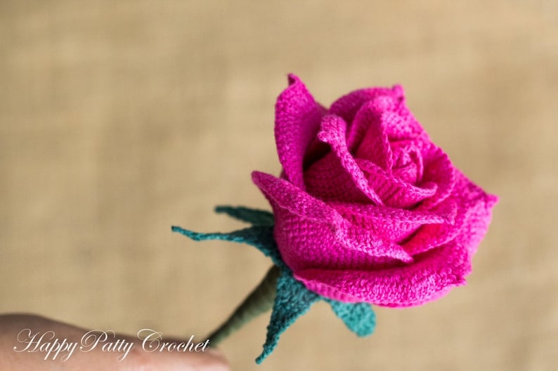 Crochet Rose Pattern - Crochet Pattern for Wedding Bouquets and Home Decoration - Crochet Flower Pattern - PDF Pattern