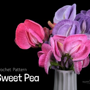 Crochet Sweet Pea Flower Pattern - Crochet Pattern a Sweet Pea Flower