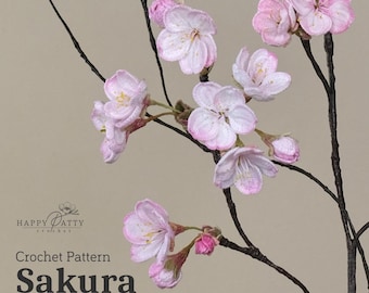 Crochet Cherry Blossom Pattern – Delicate Sakura Spring Flower (PDF Pattern)