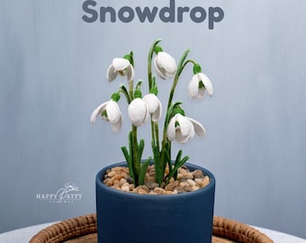 Crochet Snowdrop Flower Pattern - Crochet Flower Pattern for a Snowdrop