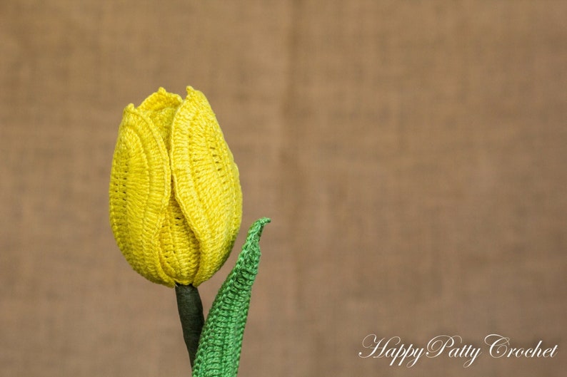 Crochet Flower Pattern - Tulip Flower - Crochet Flower Pattern - Romantic Gift - Valentine's Gift Idea - Instant Download