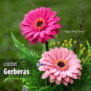 Crochet Gerbera Pattern – Bright Daisy Flower for Home Decor (PDF Pattern)