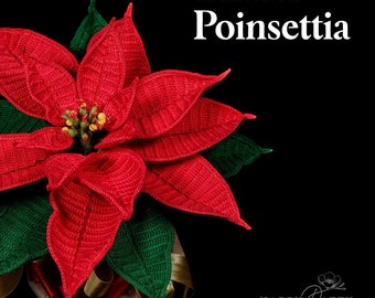 Crochet Poinsettia Pattern – Christmas Flower for Gifts & Home Decor (PDF Pattern)