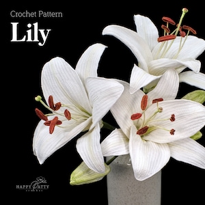 Crochet Lily Pattern - Crochet Flower Pattern for a Lily Flower