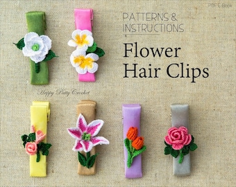 Crochet Flower Hair Clips Pattern – Baby & Toddler Accessories (PDF Pattern)