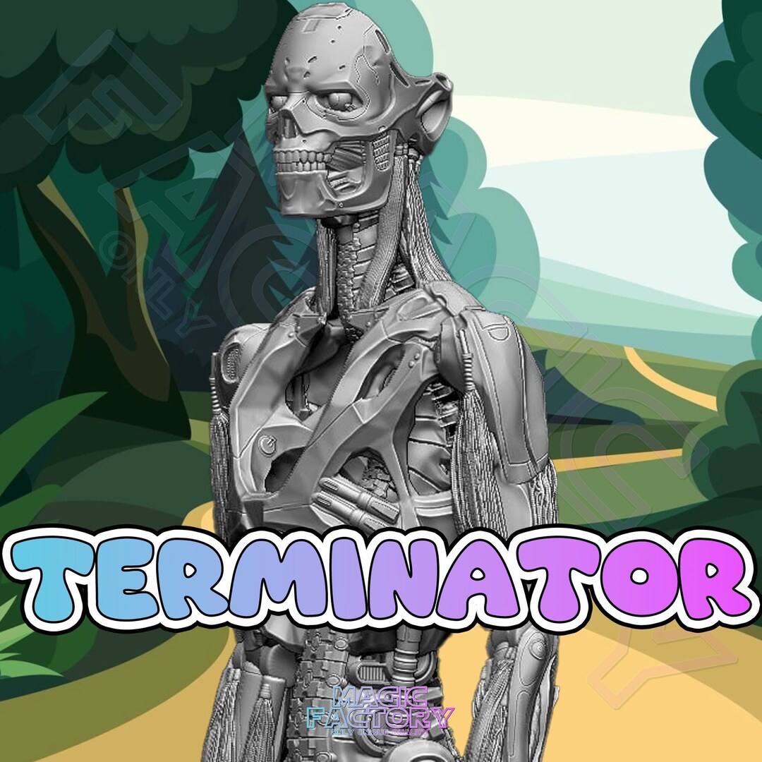 Terminator STL Model for 3D Printing 3D Printable Terminator Figure ...